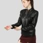 Calista Black Racer Leather Jackets