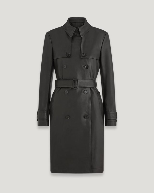 Contour Leather Trench Coats