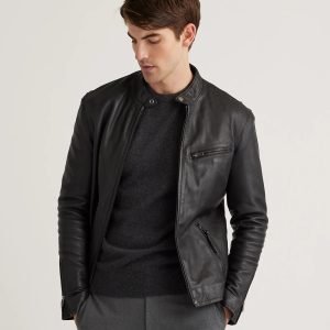 100% Leather Café Racer Jacket