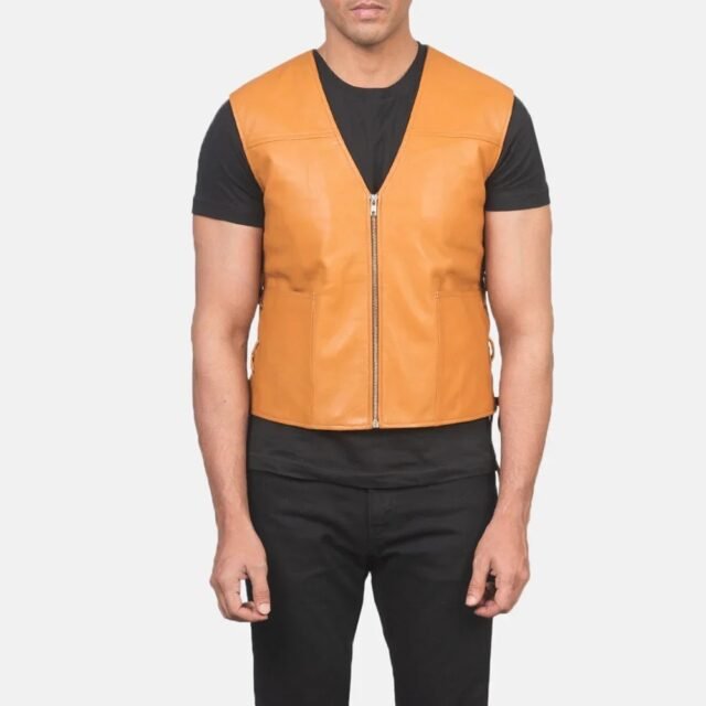 Brown Leather Vest