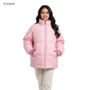 Women’s Pink Puffer Jacket – Trendy, Warm & Lightweight Winter Outerwear